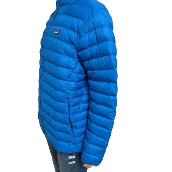 Patagonia 800 Down Sweater Jacket Endless Blue Men Regular Fit YKK Zip XL - Picture 4 of 6